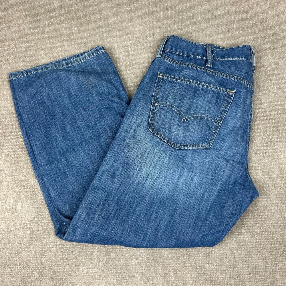 Levis 559 Jeans Mens 38x30 Blue Whisker Denim Cotton Relaxed Fit Straight Leg